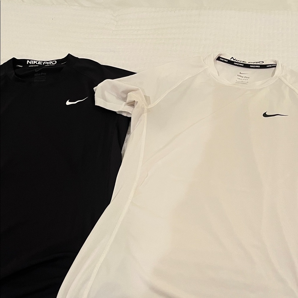 Nike Pro Men's Short Sleeve Compression Shirts, 2 Pack (Size L)
